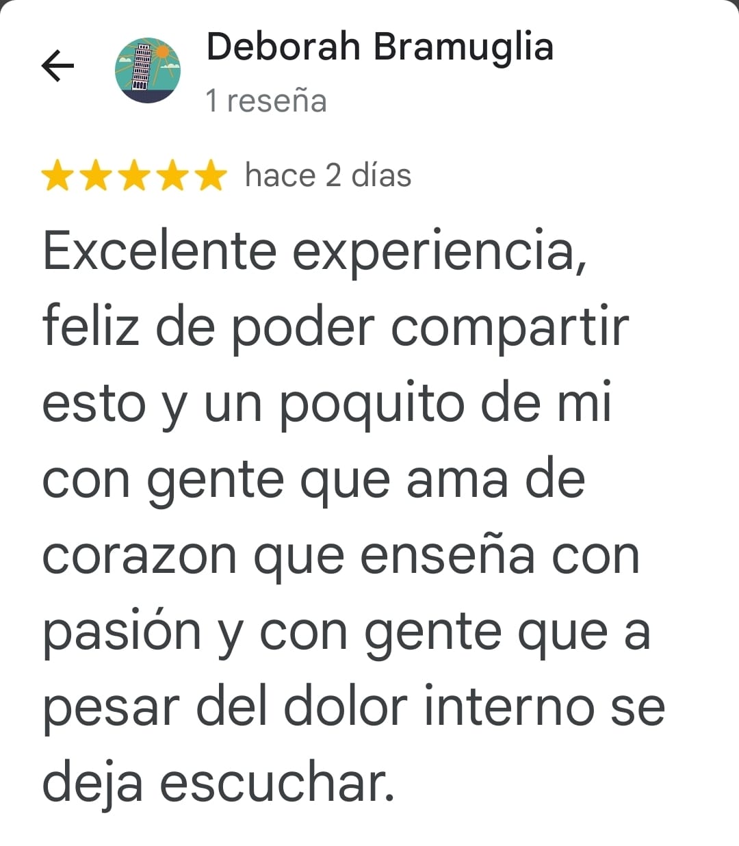 Testimonio de Deborah Bramuglia